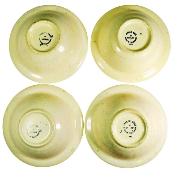 Vernon Ware by Metlox Vintage 1960s Fruit Basket Rimmed Cereal Bowls (Set of 4) - Picture 3 of 5